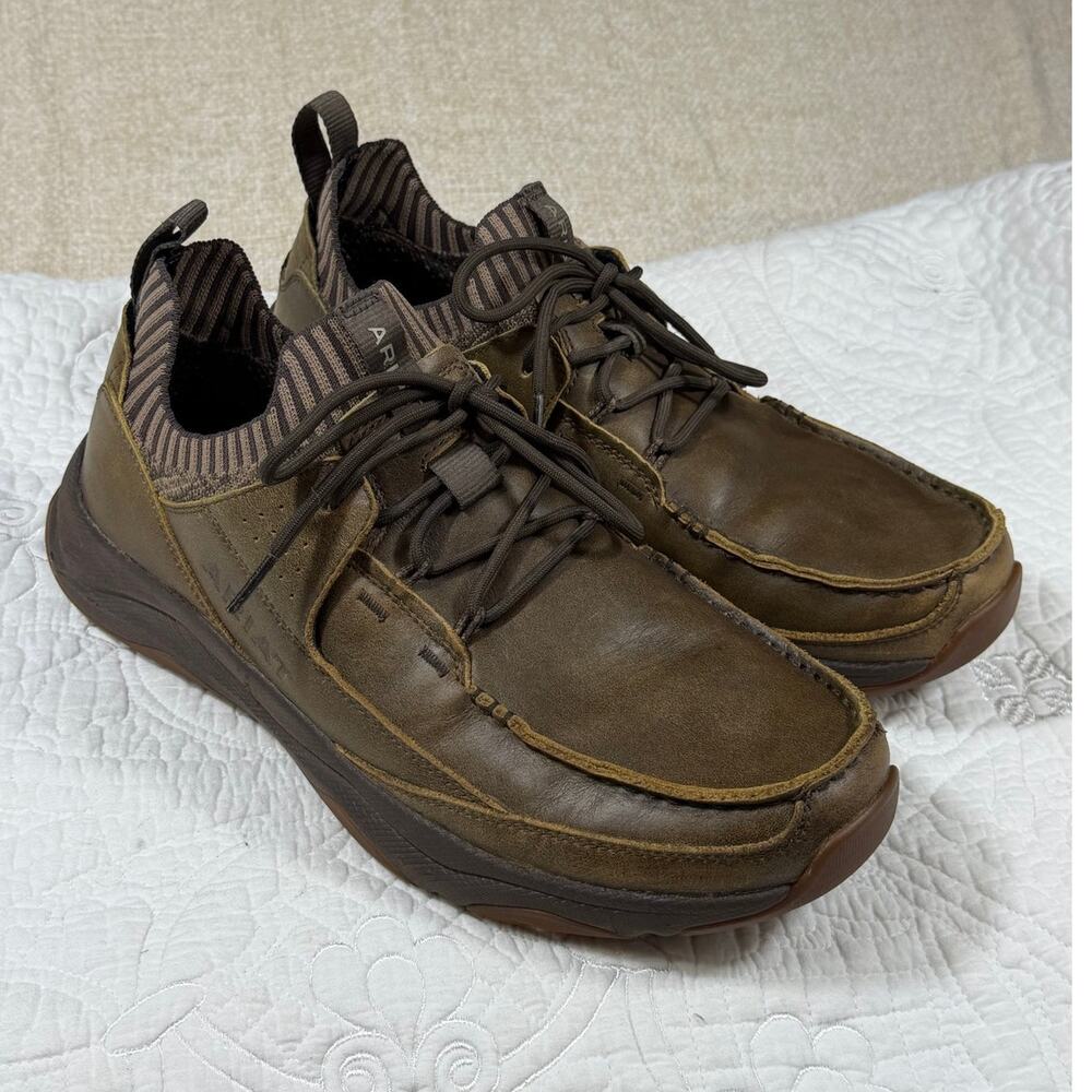 Ariat Men's Brown 10D Wicker Country Mile Leather Hiking Outdoor Casual Shoes